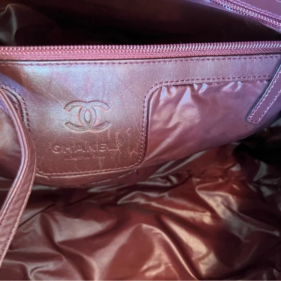 Chanel cocoon large black quilted nylon tote leather details 100% authentic - Picture 13 of 17